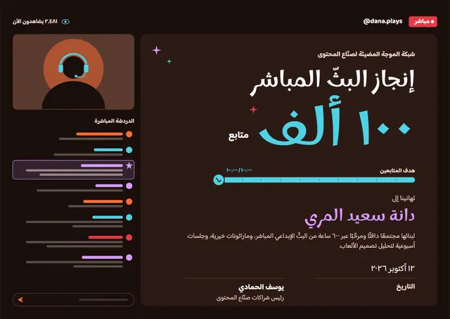 قالب شهادة إنجاز صانع البث بتصميم بني ونجوم، مقاس A4 أفقي