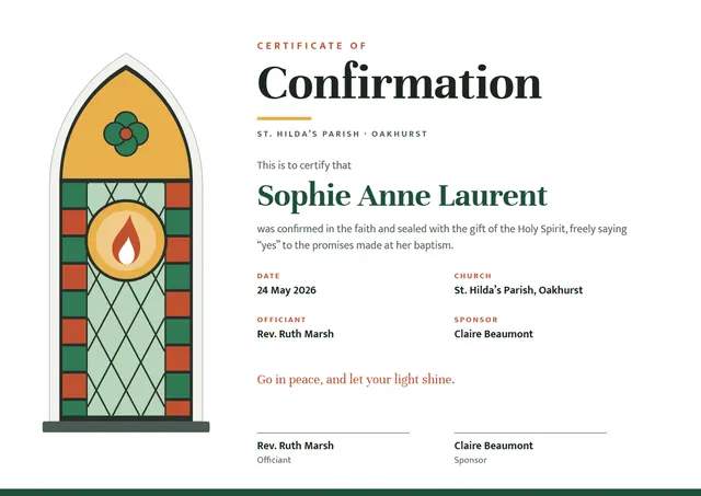 Forest Green Medal Confirmation Certificate template, A4 landscape, in forest green